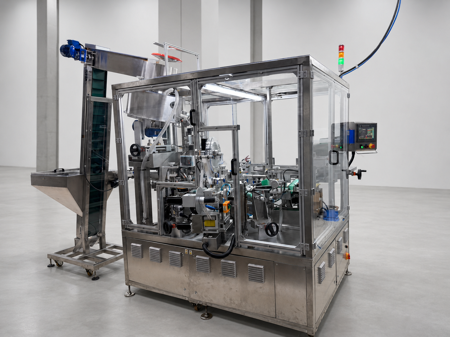 Indexing soft tube sealing and capping